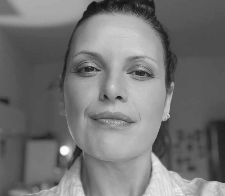 Maria Papadaki, close-up portrait.